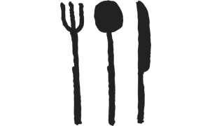 Black icon graphic utensils